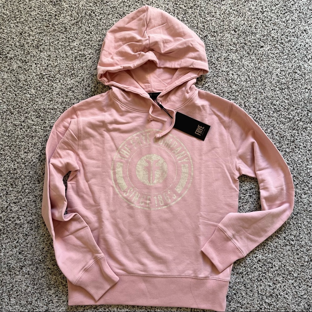 Frye circle logo pullover Hoodie XS NWT